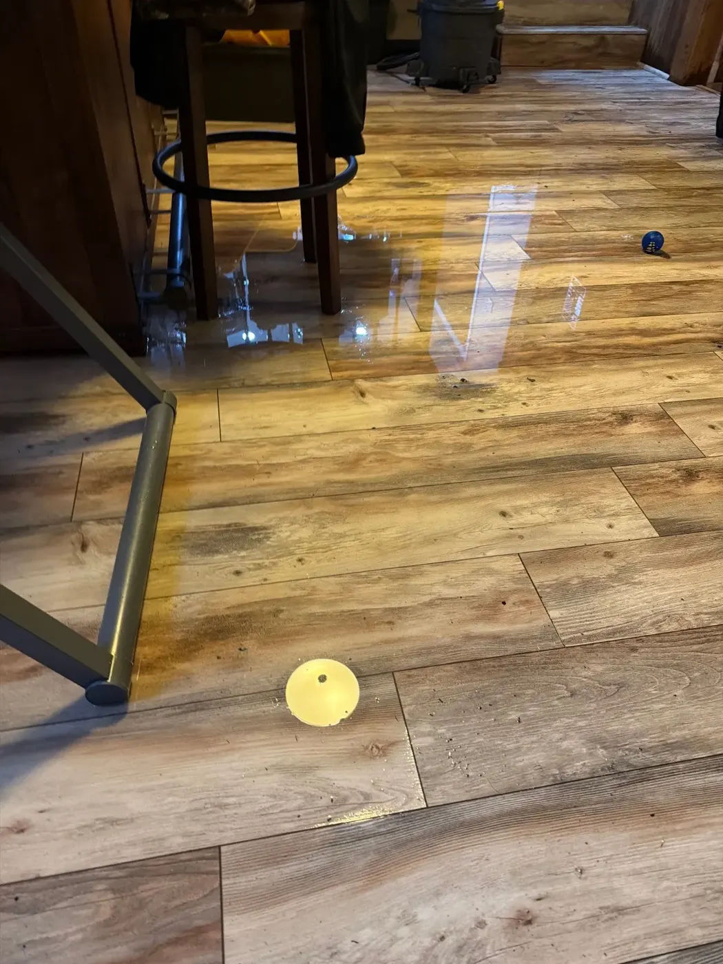 Moisture meter reading on drywall in Avon water loss