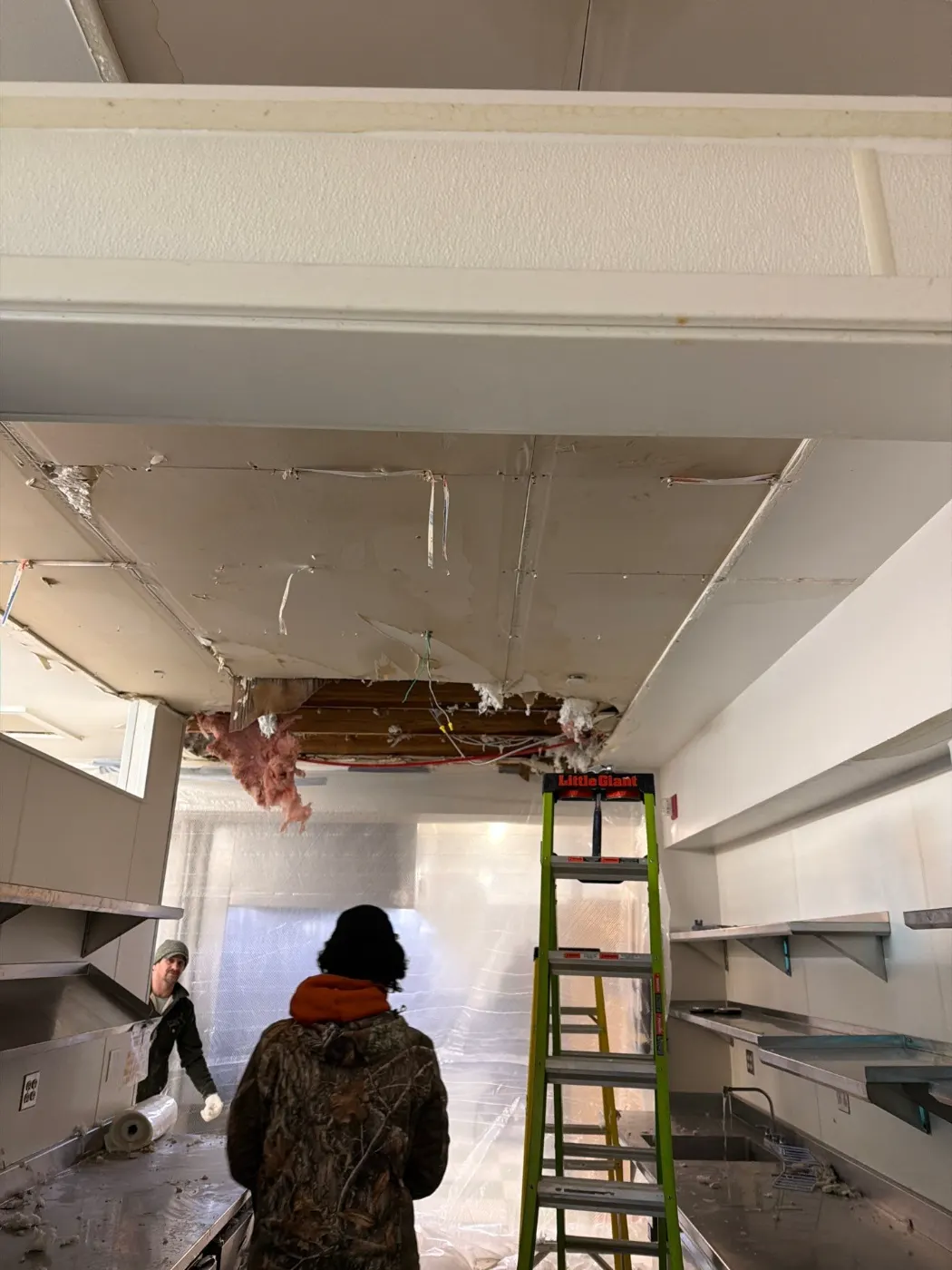 Thermal imaging during water damage assessment in Avon residence